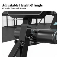Thick Padded Cushion Adjustable Weight Bench Heavy Duty Incline Decline Flat Bench Stable & Secure Design Fitness Equipment Non-Slip Feet for Home Gym