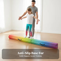 Easy to Keep Foldable Balance Beam Non-Slip Base Folding Balance Beam Long-Lasting Construction Exercise Equipment Shock-Absorbing for Adults, Beginners, Toddlers, Indoor, Home Use