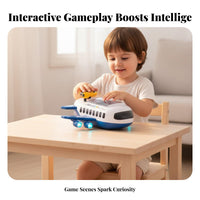 Educational Kids Car Adventure Game Lights and Sounds Airplane Driving Simulator Toy Hand-Eye Coordination Training for Boys, Preschoolers