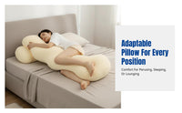 Ice Silk Body Pillow, Long Leg Pillow for Sleeping, Removable Cover, Maternity Side Sleeper, Multi-Functional Bed Backrest