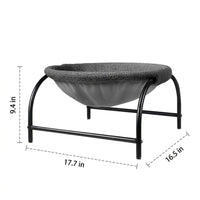 Cat Hammock Window Hammock with Metal Frame, Round Soft Smooth Hammock Bed for Indoor Cats, Off-Ground Design Hanging Kitten Bed Hammock Indoor