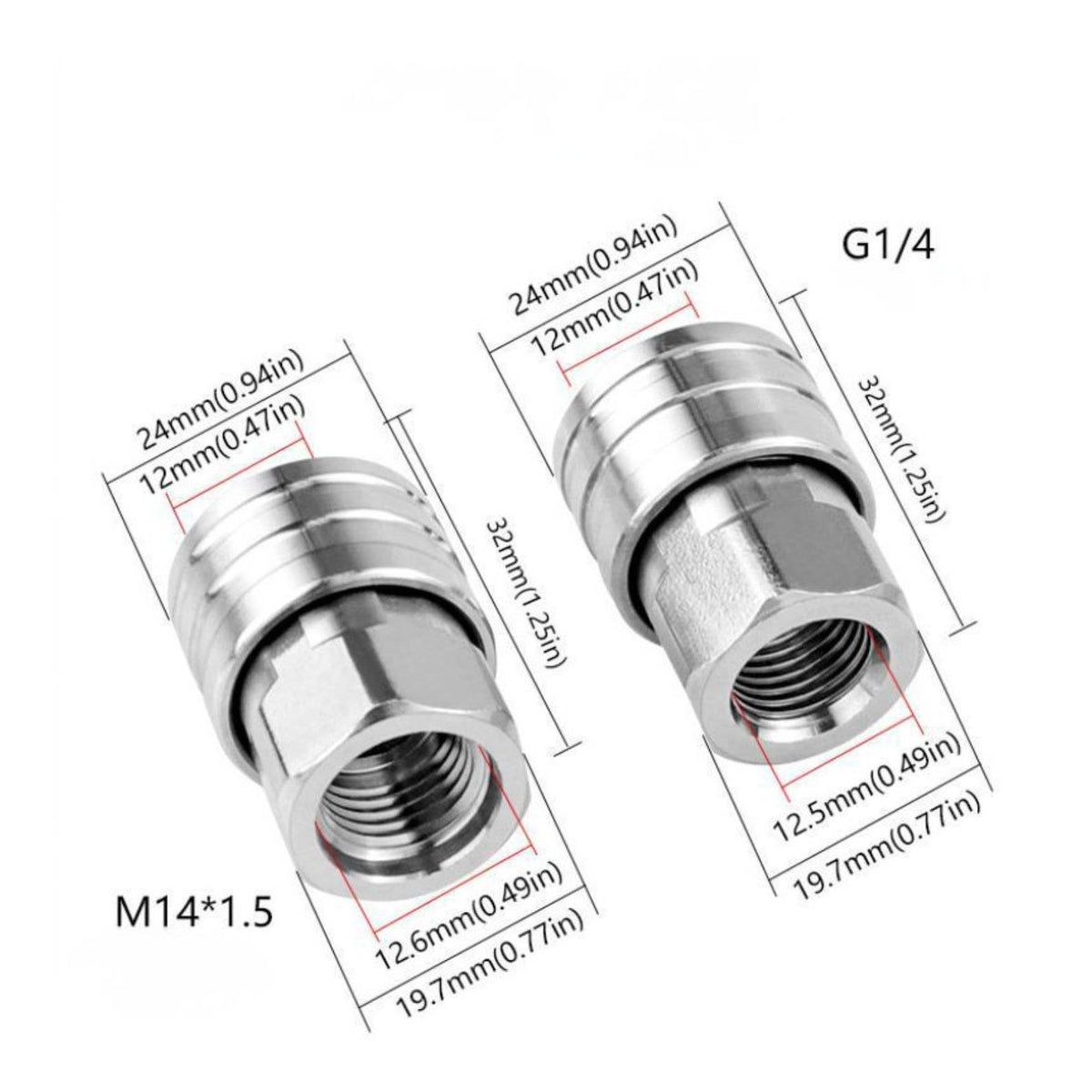 1/4 Inch Quick Connect Adapter Leak Proof High Pressure Washer Quick Connector Secure Ball Lock Design Pressure Washer Adapter Easy to Install for Car Washing