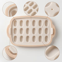 Baby Food Storage Container with Lid, Food Grade Silicone Freezer Tray, High Temperature Resistant Multi-Compartment Ice Cube Mold