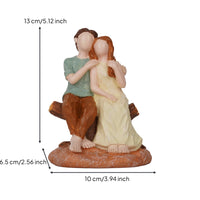 Intricately Crafted Romantic Couple Statue Detailed Craftsmanship Romantic Couple Figurine Unique Design Hand-Painted Resin Figurine Long-Lasting for Couples, Families, Dog Lovers, Living Room, Bedroom, Shelf, Office Desk