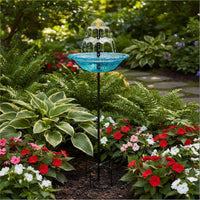 Bird Bath Fountain Portable Bird Bath Feeder Attracts Birds for Yard