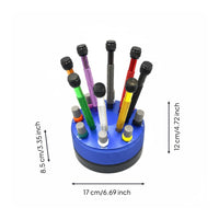 8 Pieces Rotating Base Screwdriver Set Aluminum Handle Micro Repair Toolkit