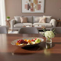Electroplated Iron Serving Platter Versatile Fruit Bowl Nordic Design High Foot Candy Plate for Party