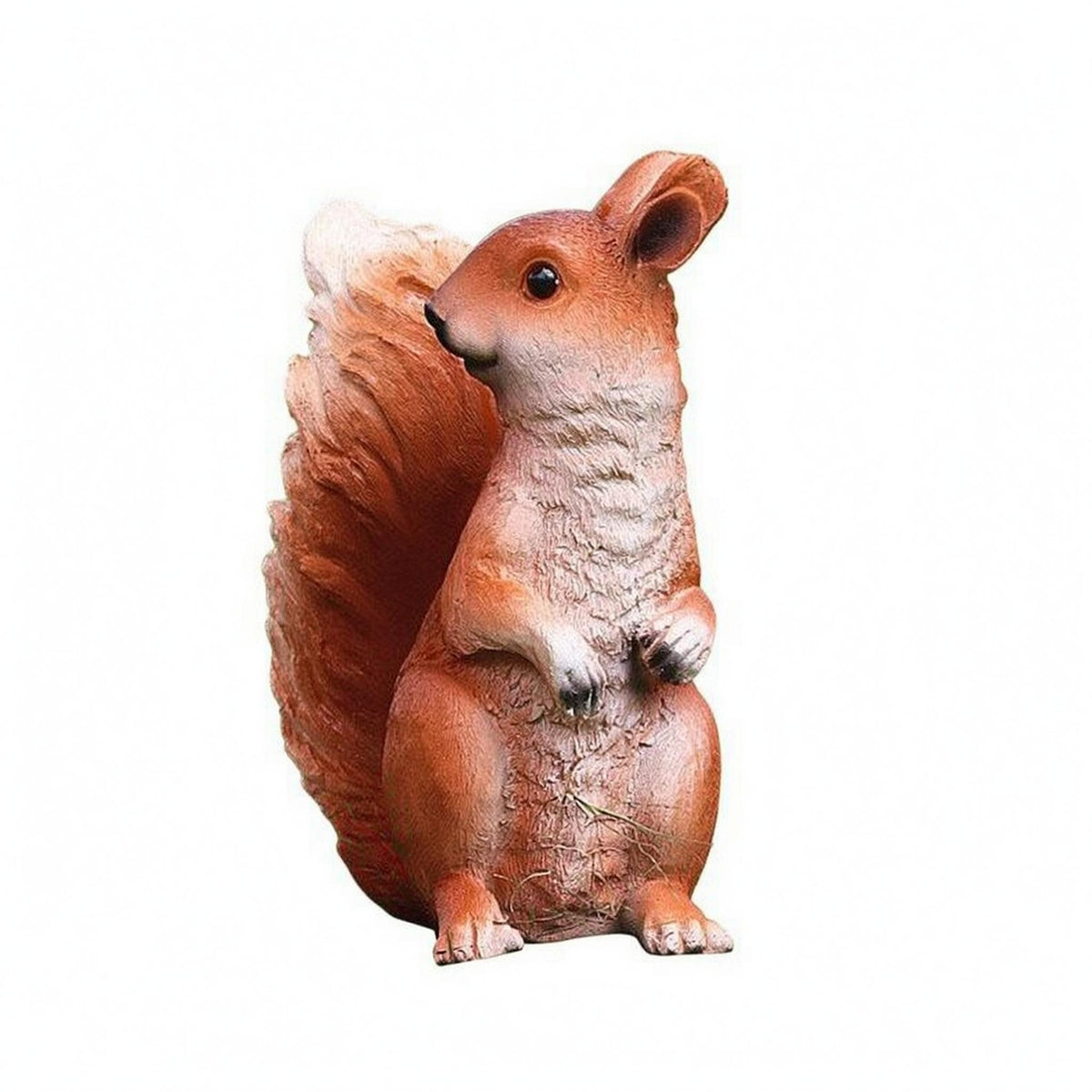Textured Coat Squirrel Garden Statue Bushy Tail Resin Squirrel Ornament Molded Animal Sculpture Lightweight