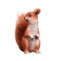Textured Coat Squirrel Garden Statue Bushy Tail Resin Squirrel Ornament Molded Animal Sculpture Lightweight