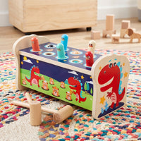 Wooden Whack-Apeg Game with Hammers Educational Whack-Apeg Toy Interactive Pounding Toy with Mallets Developmental for Preschoolers