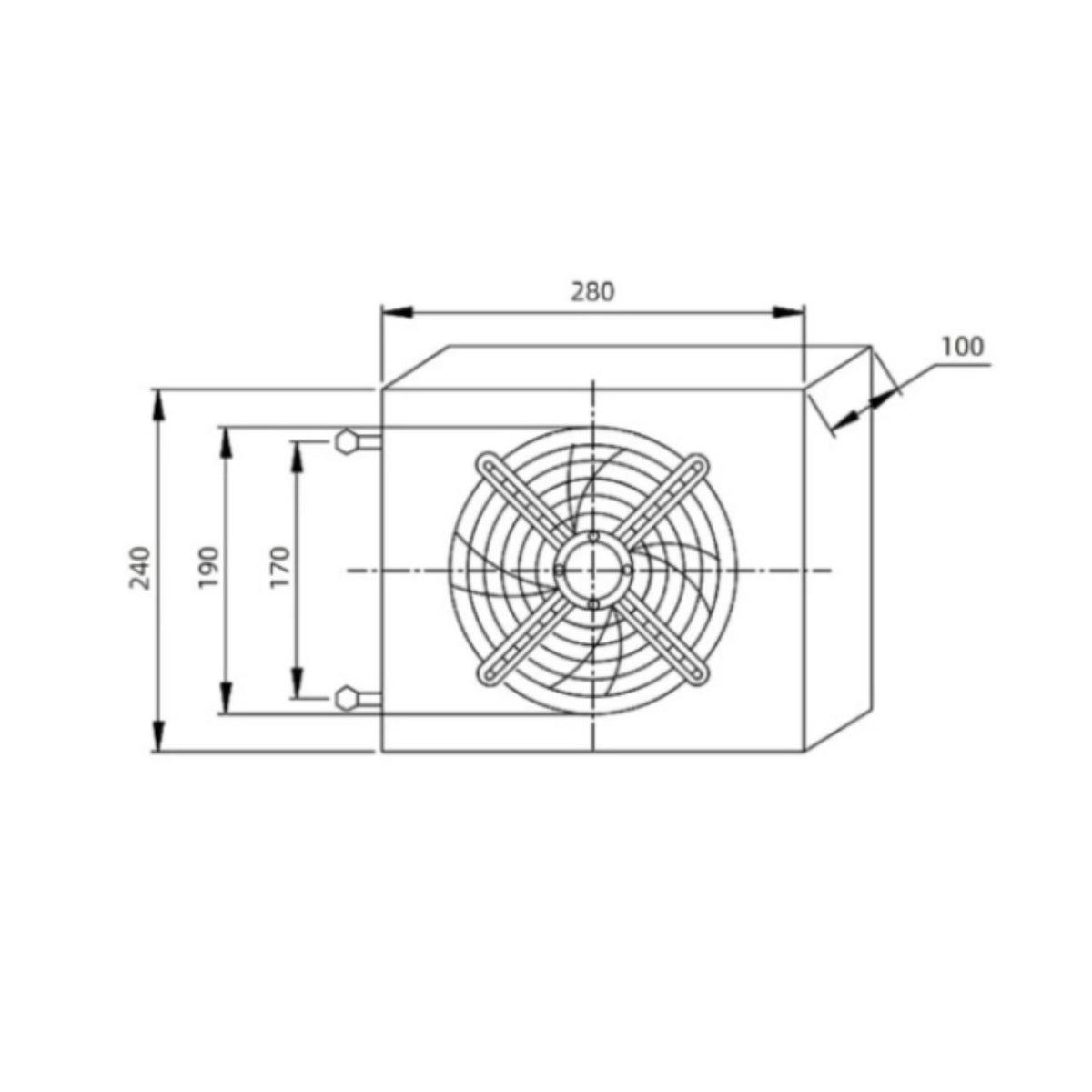 Hydraulic Oil Air Cooler with Fan High Heat Dissipation for Machine Rooms