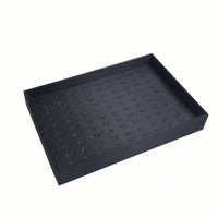 Black Jewelry Display Tray Brushed Jewelry Organizer Tray Rectangular Low-Profile for Showcase