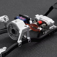 SCX10 Chassis Frame Precision Chassis Frame with Gearbox Stable for RC Builders, Hobbyists, Trail Rigs