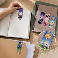 Cartoon Magnetic Bookmarks for Students - Double-Sided Anime & Game Character Designs