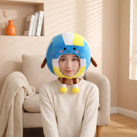 Stuffed Volleyball Hat Lightweight Soft-Textured Hat Soft Soft-Textured Mask with Printed Details for Costume Parties, Photo Booths, Stage Performances