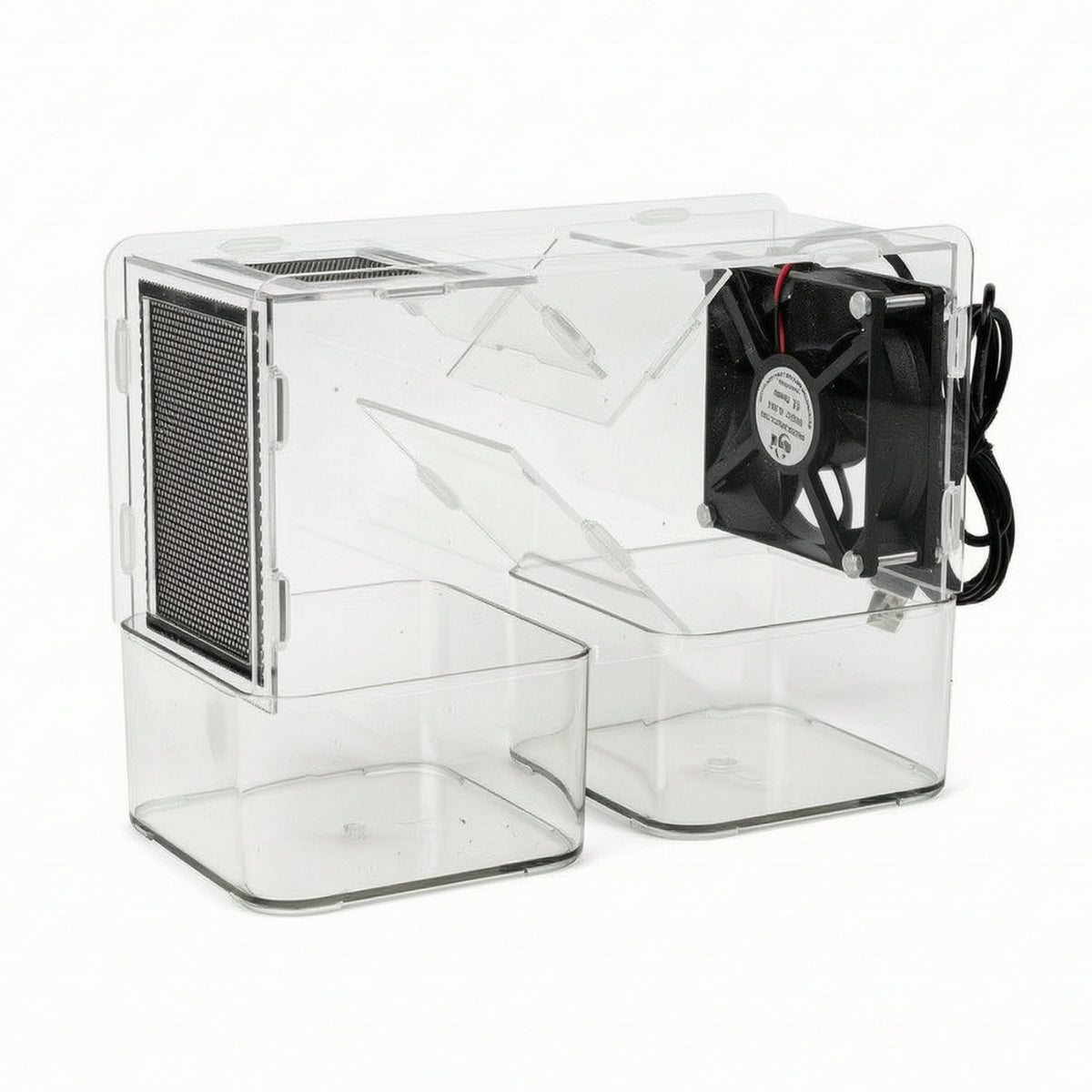 Bird Grain Husk Blower Machine USB Powered Bird Seed Cleaner with Blower Fan Seed Separator with Collection Bins Acrylic