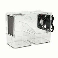 Bird Grain Husk Blower Machine USB Powered Bird Seed Cleaner with Blower Fan Seed Separator with Collection Bins Acrylic