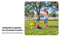 Indoor Outdoor Use Foot Pedal Baseball Er Parent-Child Interaction Kids Baseball Er Hand-Eye Coordination for Girls, Lawn, Park