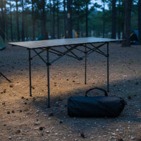 Roll up Camping Table Foldable Design Portable Picnic Table Quick Setup for Beach, Backyard