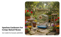 Includes Accessories Large Myna House Spacious Interior avian enclosure Easy to pet cleaning Supply sturdyDuty Wire Mesh for Aviary Hobbyists, outsidedoor, outsidedoors, Indoor, Indoors