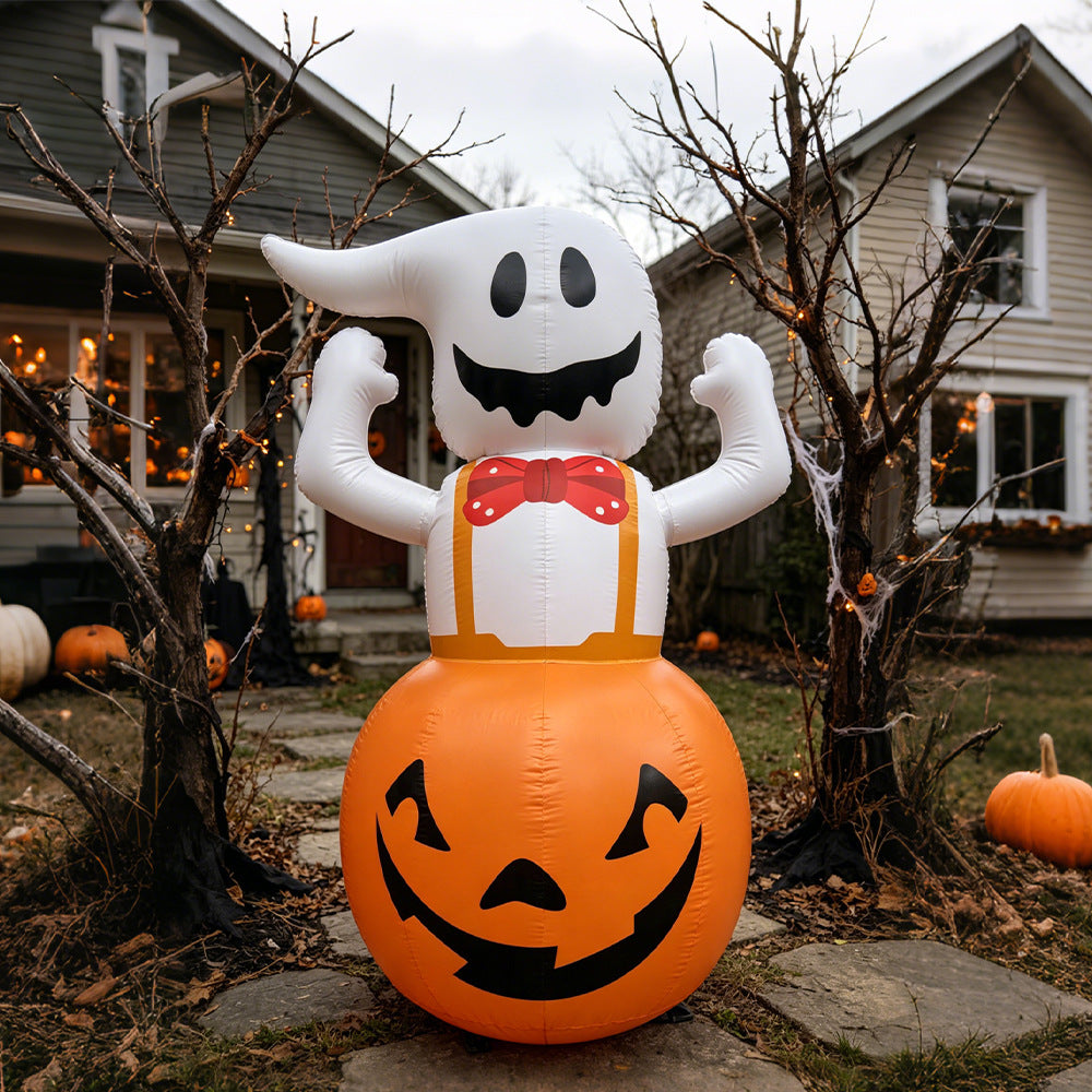 Halloween Inflatable Pumpkin Ghost Tumbler Decoration