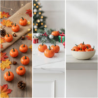 12 Pieces Artificial Mini Pumpkins Foam Faux Mini Pumpkins Fall Decorations for Crafters, Garlands