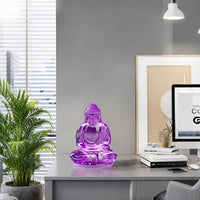 Crystal Buddha Statue Sparkling Crystal Buddha Clear for Buddhists, Home Decor, Altar, Meditation Room