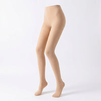 Tights for Women with Fleece Lining for Cold Weather, Black Opaque Nylon for Office Wear, Velvet Soft Leggings
