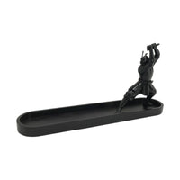 Katana-Style Incense Tray with Samurai Decorative Incense Stick Holder Black Elegant for Home Office