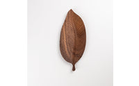 Carved Walnut Wood Tray Wooden Leaf Tray Rustic Leaf Serving Platter Organic for Hosts