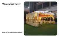 Wheeled Accordion Tent Water-Resistant Manual Retractable Awning Water-Resistant Shelter for Marketplace Vendors, Air-Permeable Organizers