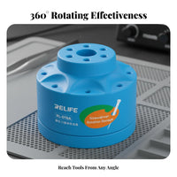 Built-in Magnetizer Rotating Screwdriver Holder Large Capacity Screwdriver Holder Compact Design Repair Tool Storage Rack Space Saving for Phone Repairers, DIY Enthusiasts, Hobbyists, Workshop, Desktop, Electronics Workspace, Garage