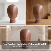 Hairpiece Display Model Hat Display Head Easy to Clean Fiberglass-Reinforced Plastic Oval Mannequin Head Sturdy Smooth Surface