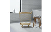 Wire Laundry Basket Large Capacity Rolling Laundry Hamper Breathable Household Storage for Washroom, Bedroom