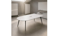 Wired Conference Table Concealed Wiring Oval Conference Table White Office Furniture