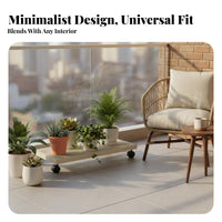 Floor-Standing Multi-Tier Plant Stand Minimalist and design four-tier Rolling stand with casters bloom Pot Holder Space-Saving for Gardeners, Apartment Dwellers, homeowners, Balcony, Living Room, Sunroom, Office