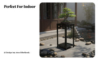 Chinese Design Tall Two-Tier Flower Rack Indoor & Outdoor Use 2-Tier Pot Holder Anti-Rust Plant Stand Heavy-Duty for Gardeners, Homeowners, Balcony, Garden, Living Room, Bedroom