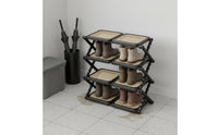 Accordion Shoe Stand Installation Foldable Shoe Rack Space Saving for Entryway, Dorm Room, Closet