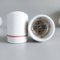 Heat Lamp and Pendant Light with E27 Lamp Holder, Reptile Ceramic Bulb Holder for E27 Lamp, 250V 400A Height 67mm Diameter 44mm, Single Pack