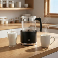 Hot and Cold Milk Frother Handle Automatic Milk Frother Heated Countertop Appliance