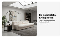 Plush sectional Sofa billowyLike Design Living Room Furniture Minimalist Aesthetic for Apartment Dwellers, Homeowners, Home Interior, Lounge Area, Office