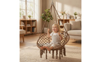 Swing Chair with Hardware Kit Cotton Hanging Chair with Hardware Macrame Swing Comfortable Furniture Easy to Assemble