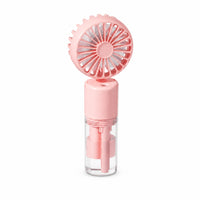 USB Rechargeable Handheld Misting Fan Compact Handheld Fan with Mist Small Cooling for Commuters, Students, Travel