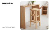 Solid Structure Square Top Counter Seat Stable Construction Bar Chair with Footrest Tall Stool Versatile Design for Restaurant Owners, Homeowners, Adults, Cafe, Kitchen, Dining Room