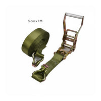 Double Hook Design Ratchet Tie-down Strap 5000kg Breaking Strength Tie down Strap with Hooks Safety Lock for Truck Drivers, Shipping, Moving