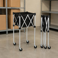 Tennis Ball Picker Wagon Wheeled Foldable Tennis Ball Wagon Sports Gear Wheels Rust-Resistant for Coaches