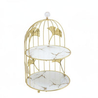 Multi-Layer Birdcage Storage Rack European Design Aesthetic Birdcage Makeup Organizer for Bakers, Desktop, Dressing Table, Party