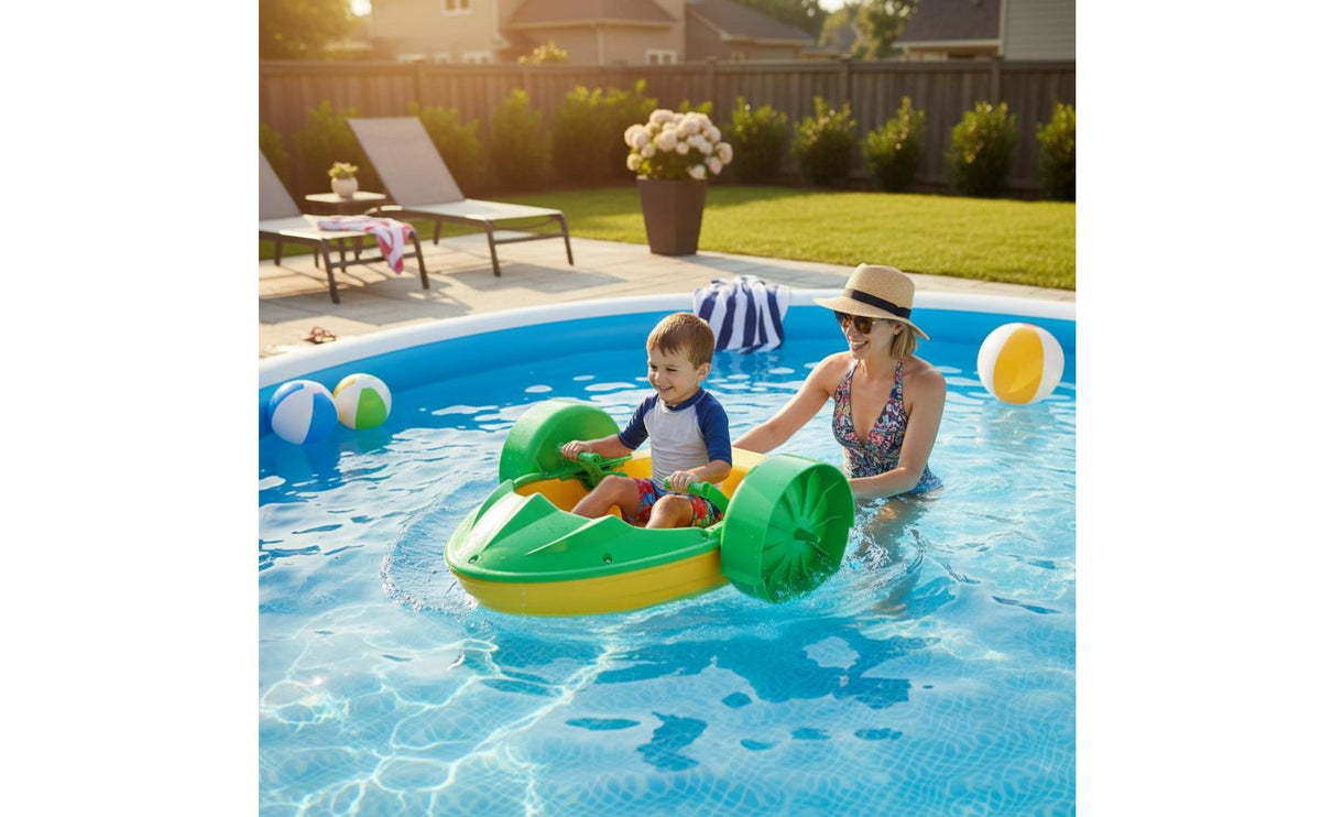 Family Fun Inflatable Water Boat Colorful Designs Kids Battery Powered Boat Thickened Material Amusement Park Equipment LED Lights for Swimming Pool