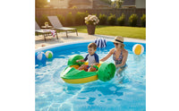 Family Fun Inflatable Water Boat Colorful Designs Kids Battery Powered Boat Thickened Material Amusement Park Equipment LED Lights for Swimming Pool