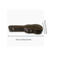 34 Inch Acoustic Guitar Case Arched Top Hardshell Guitar Case Ergonomic Handle Instrument Storage for Travel